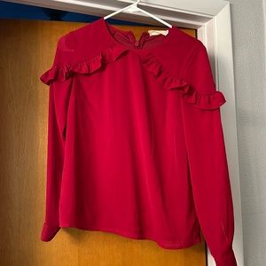 Rachel Parcell red long sleeve shirt